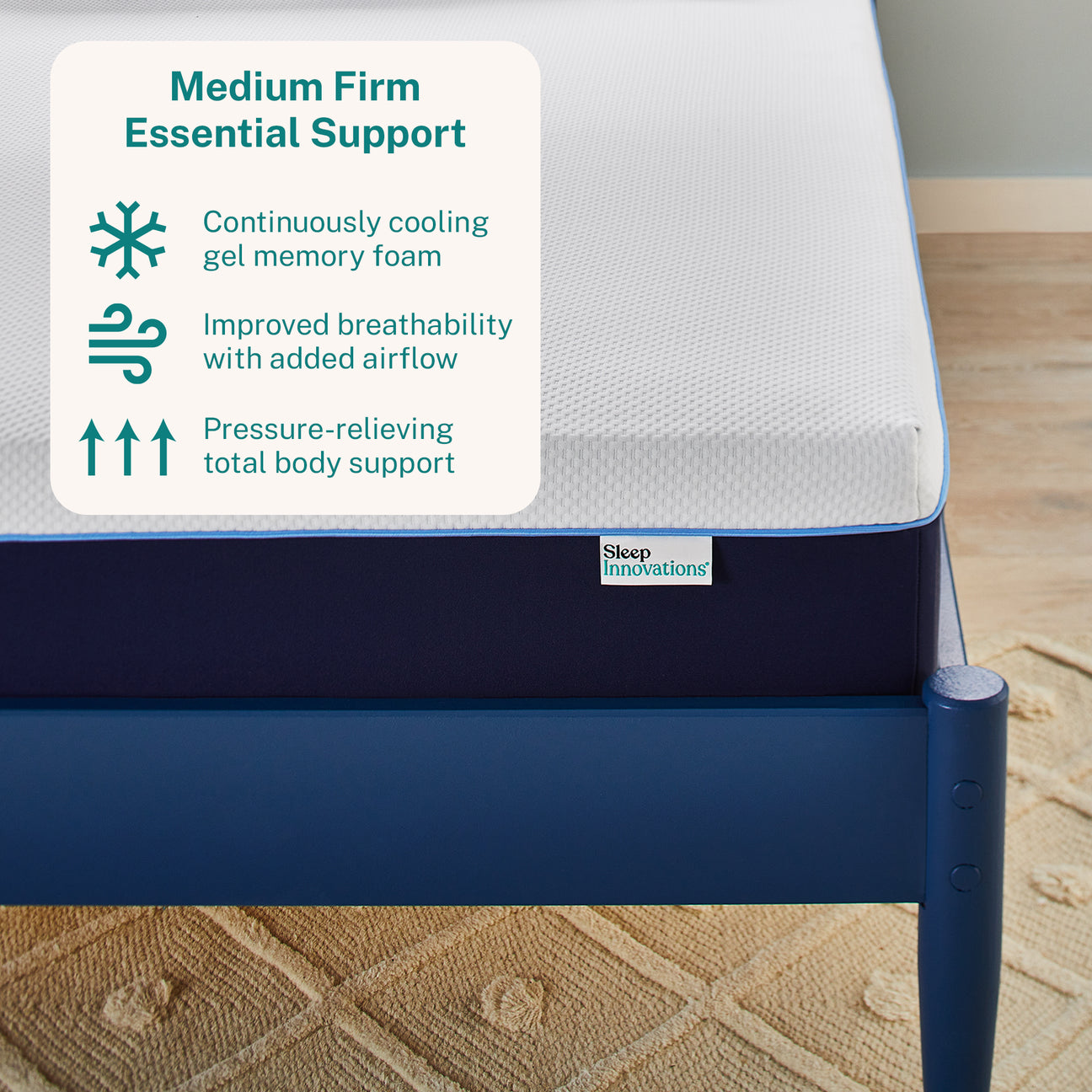 Marley 12" Medium-Firm Cooling Gel Memory Foam Mattress