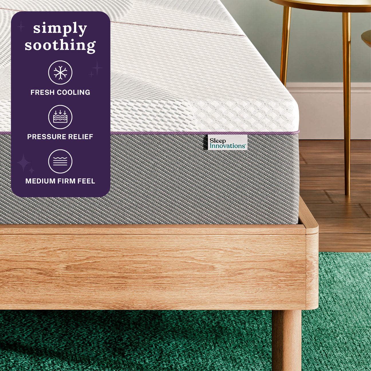 Marley 10" Medium Firm Green Tea Gel Memory Foam Mattress