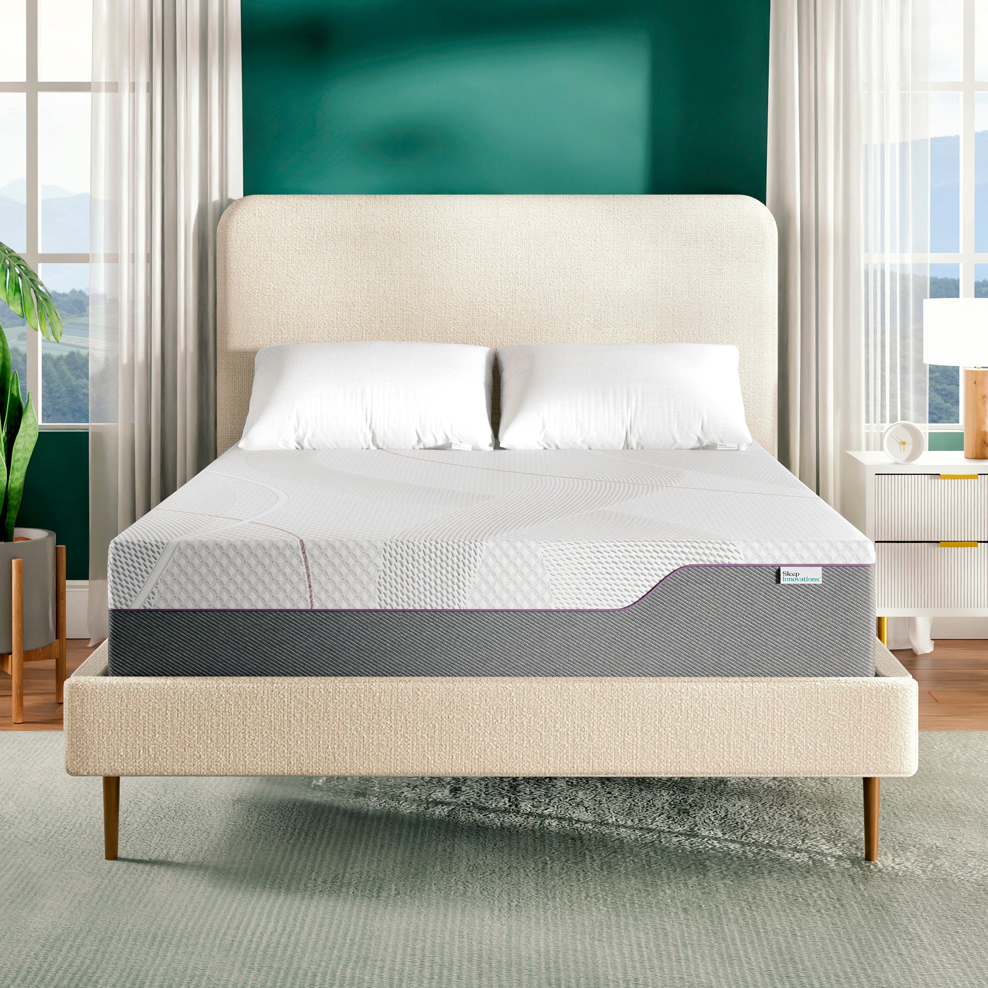 Marley 12" Medium Firm Green Tea Gel Memory Foam Mattress