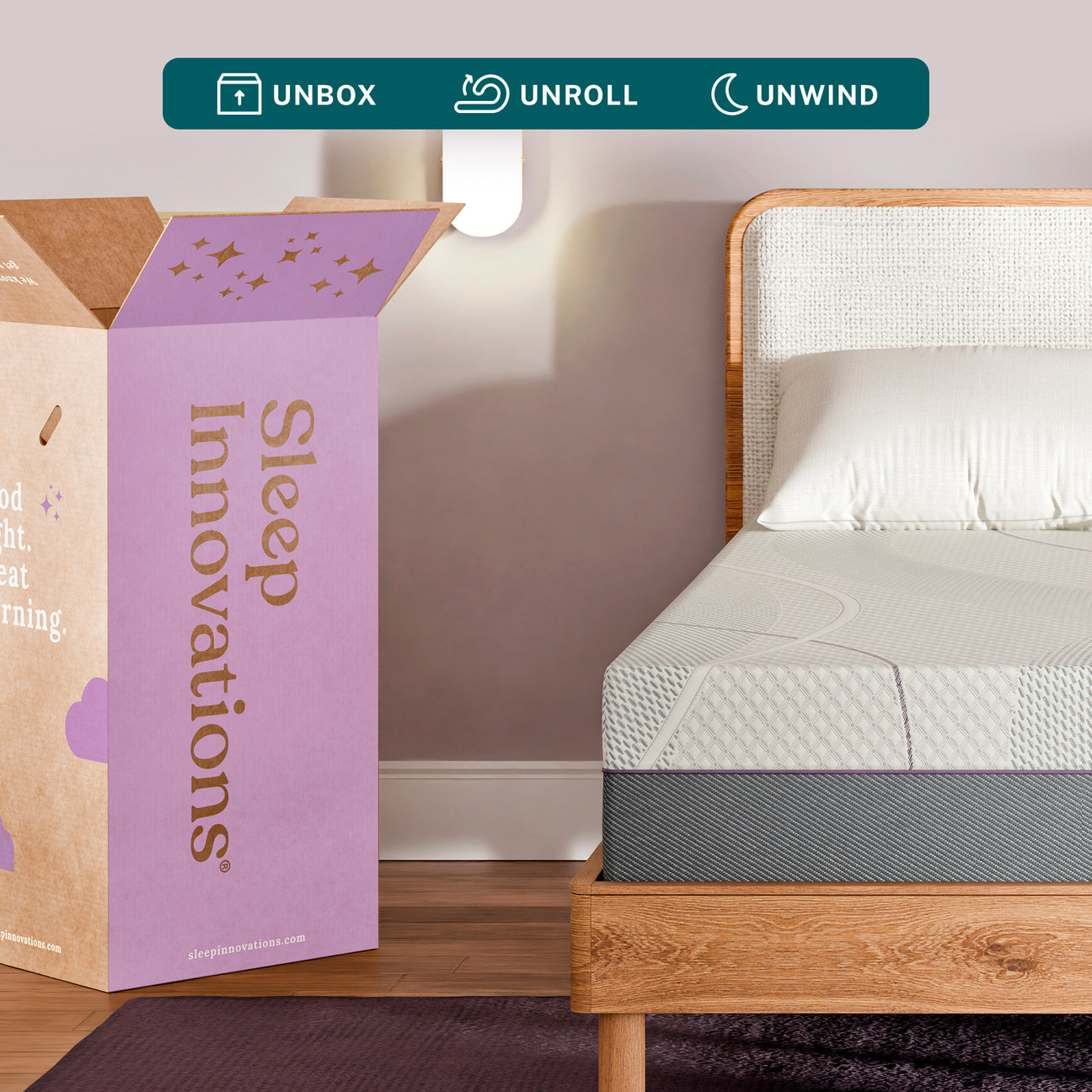 Shiloh 12" Medium Green Tea Memory Foam Mattress