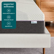 Shiloh 14" Medium Green Tea Memory Foam Mattress