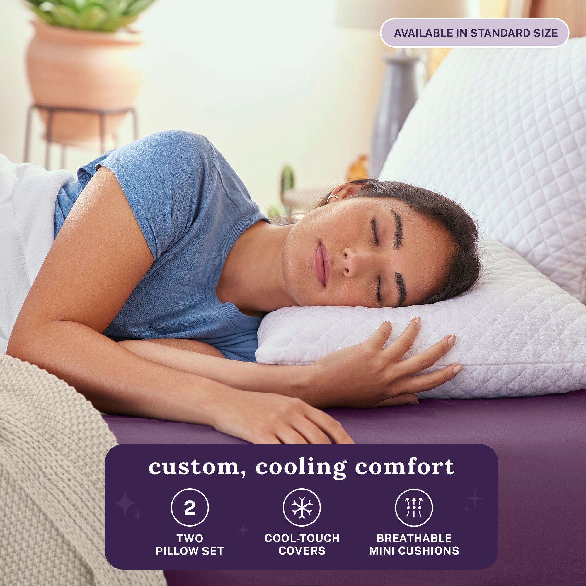 2-Pack Memory Foam Mini Cushion Pillows