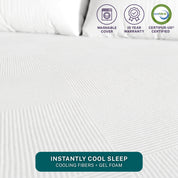 2 Inch Green Tea Gel Memory Foam Mattress Topper