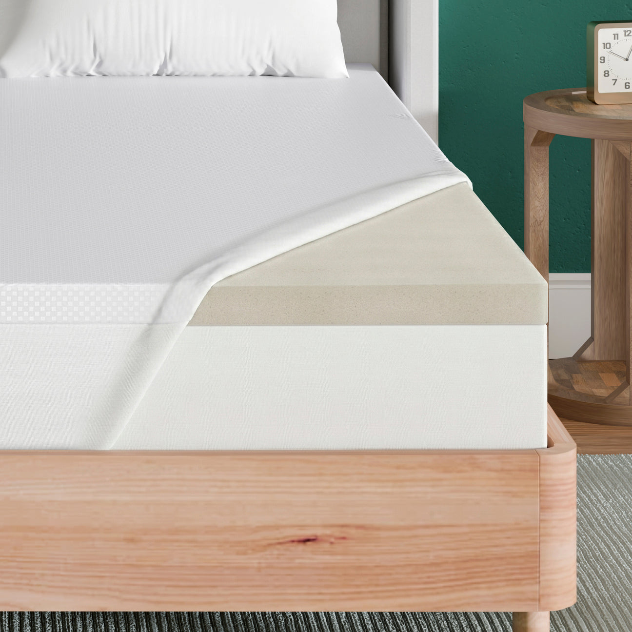 3 Inch Support Foam Green Tea Mattress Topper