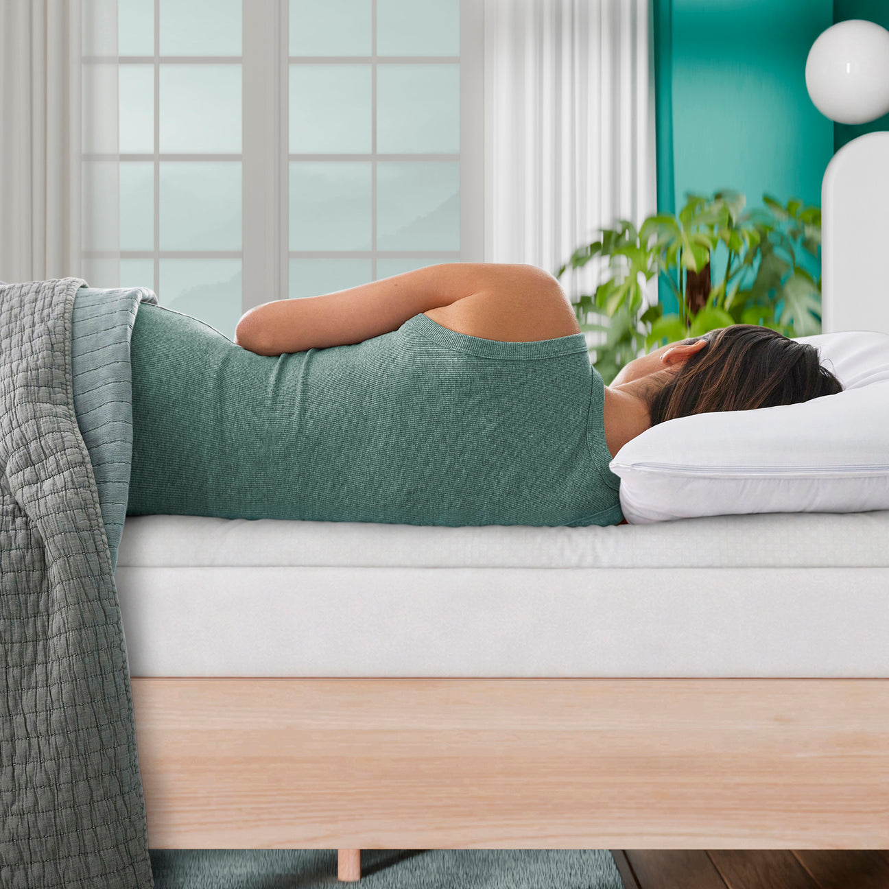 3 Inch Support Foam Green Tea Mattress Topper