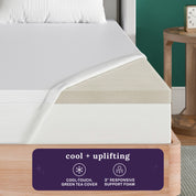 3 Inch Support Foam Green Tea Mattress Topper