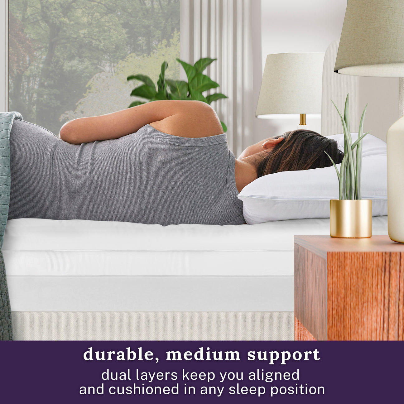 4 Inch Pillow Top & Green Tea Gel Memory Foam Mattress Topper