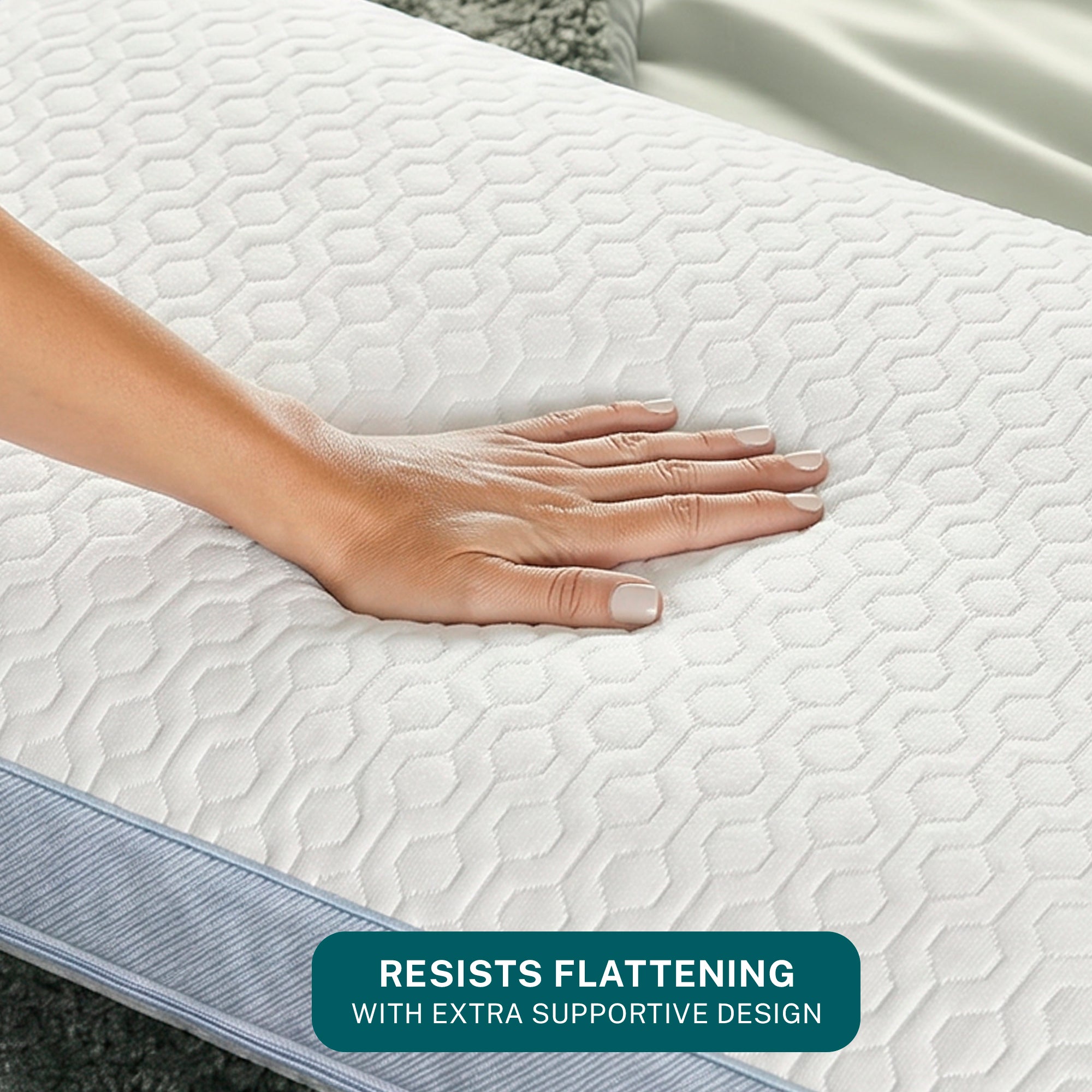 Enhanced Support Responsive Foam & Memory Foam Pillow with Green Tea Cover
