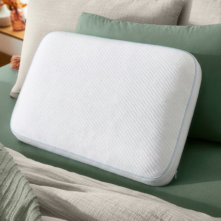 Luxe Comfort Mini Cushion & Gel Memory Foam Pillow with Green Tea Cover