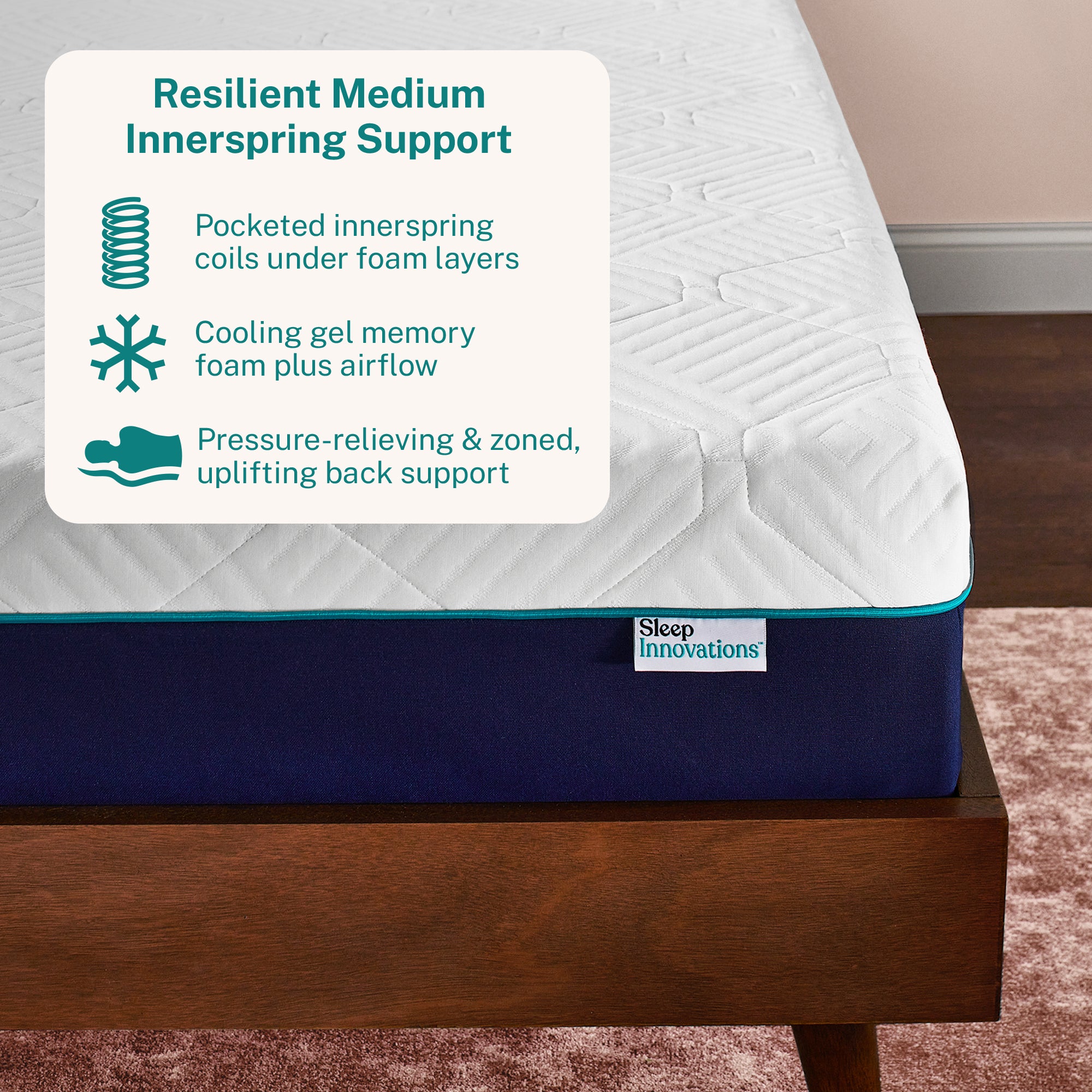 Shiloh 12" Medium Hybrid Innerspring & Gel Memory Foam Mattress