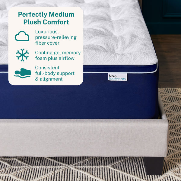 Skyler 12” Medium Plush Gel Memory Foam Mattress