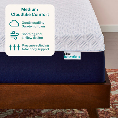 Shiloh 14" Medium Memory Foam Mattress SleepInnovations