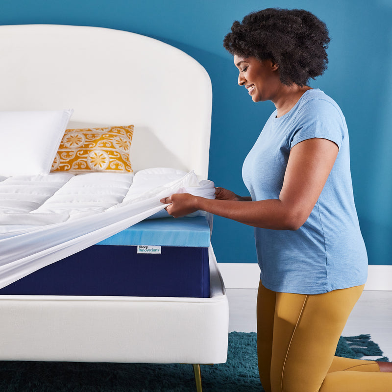 4 Enhanced Support Dual Layer Gel Memory Foam Mattress Topper SleepInnovations